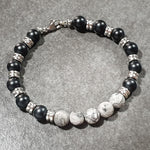 Load image into Gallery viewer, unisex 102 - GEMSTONES & STEEL - Onyx/Agate