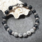 Load image into Gallery viewer, unisex 102 - GEMSTONES & STEEL - Onyx/Agate