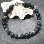 Load image into Gallery viewer, unisex 104 -  GEMSTONES & STEEL - Onyx/Lava