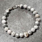 Load image into Gallery viewer, unisex 106 - GEMSTONES & STEEL - FOSSIL AGATE