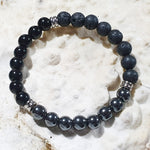 Load image into Gallery viewer, unisex 204 - GEMSTONES & STEEL - Lava + Onyx + Hematite