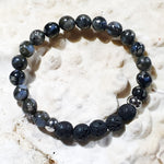 Load image into Gallery viewer, unisex 210 - GEMSTONES & STEEL - Black Lava + Sodalite