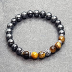 Load image into Gallery viewer, Venezia 002 - SILVER.925 - Gemstones: HEMATITE/TIGER&#39;s EYE
