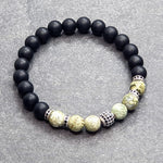 Load image into Gallery viewer, Bari 012 - SILVER.925 - Gemstones: ONYX/GREEN JASPER
