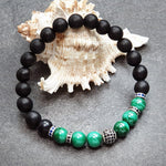 Load image into Gallery viewer, Bari 013 - SILVER.925 - Gemstones: ONYX/MALACHITE
