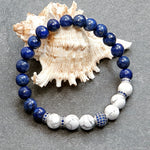 Load image into Gallery viewer, Geneve 021 - SILVER.925 - Gemstones: LAPISLAZULI/FOSSIL AGATE
