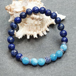 Load image into Gallery viewer, Geneve 022 - SILVER.925 - Gemstones: LAPISLAZULI/ANGELITE
