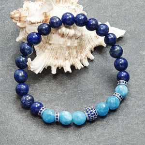 Geneve 022 - SILVER.925 - Gemstones: LAPISLAZULI/ANGELITE