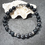 Load image into Gallery viewer, unisex 103 - GEMSTONES &amp; STEEL - Onyx/Hematite
