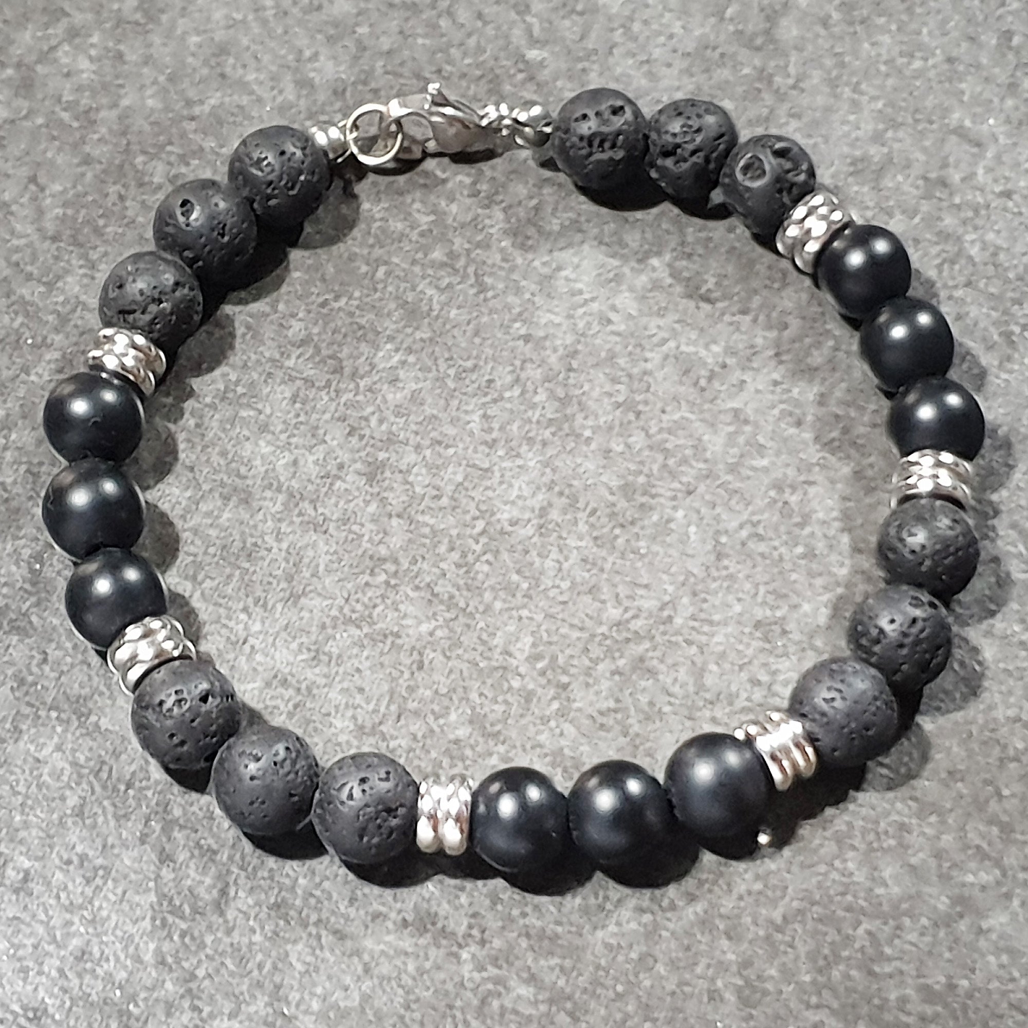 unisex 104 -  GEMSTONES & STEEL - Onyx/Lava