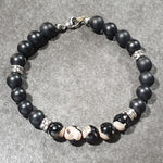 Load image into Gallery viewer, unisex 105 - GEMSTONES &amp; STEEL - Onyx/BlackAgata
