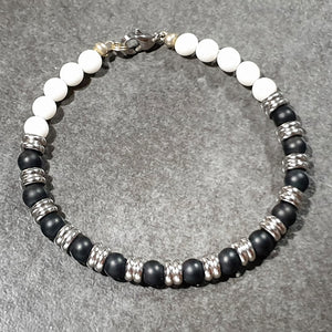 unisex 107 - GEMSTONES & STEEL - Onyx/Agate