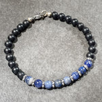 Load image into Gallery viewer, unisex 109 - GEMSTONES &amp; STEEL - Onyx/Sodalite
