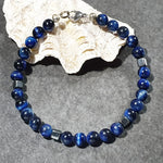 Load image into Gallery viewer, unisex 110 - GEMSTONES &amp; STEEL - Tiger&#39;s eye blue
