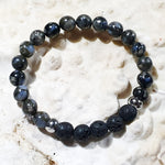 Load image into Gallery viewer, unisex 210 - GEMSTONES &amp; STEEL - Black Lava + Sodalite
