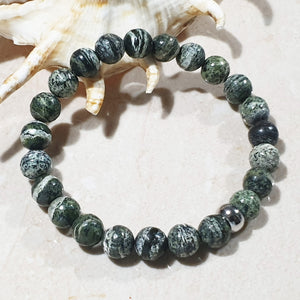 unisex 212 - GEMSTONES & STEEL - Serpentine