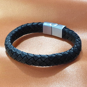 Men Bracelet - TRECCIA 411 - NATURAL LEATHER