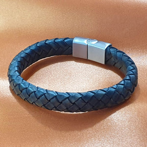 Men Bracelet - TRECCIA 411 - NATURAL LEATHER